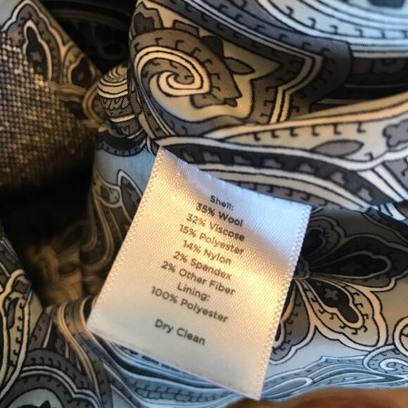 Talbots Equestrian Riding Tailored Black Tweed Blazer Jacket Wool Blend womens 4 - Picture 9 of 9